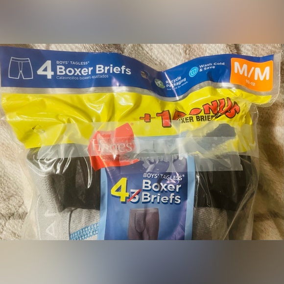 NWT Youth Boys Hanes 3 Pack Boxer Briefs- Size M (10/12) - Picture 4 of 7